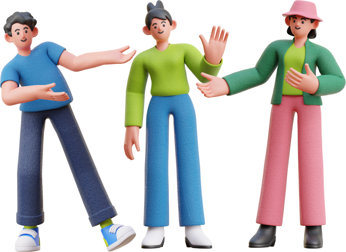 Students building Scholarty illustration