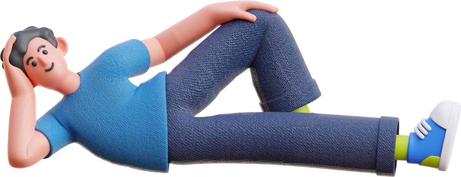 Relaxed student illustration