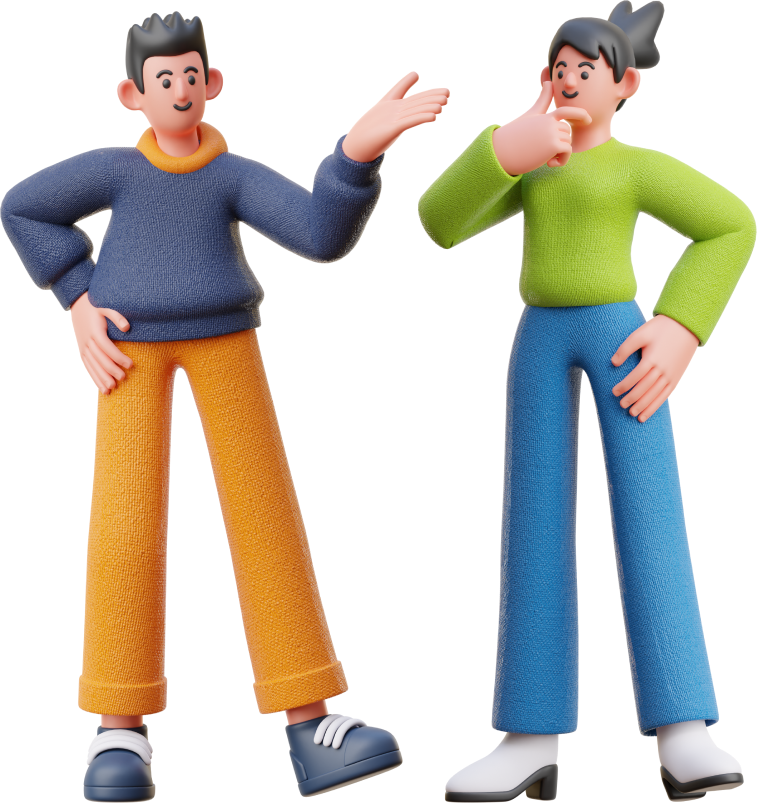 Students collaborating illustration